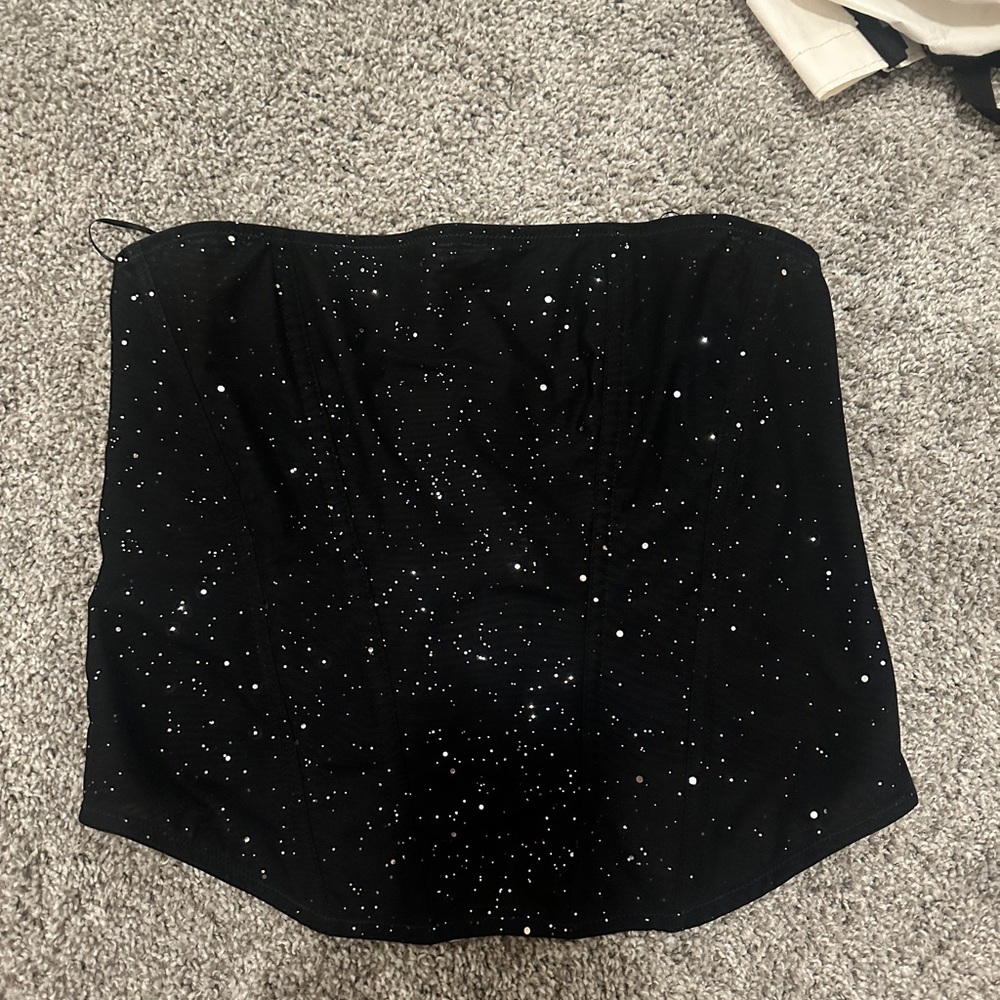 Black Sheer corset Top